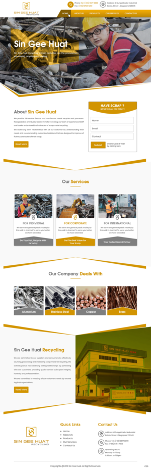 Web Design by pb for Sin Gee Huat Recycling | Design: #23227412