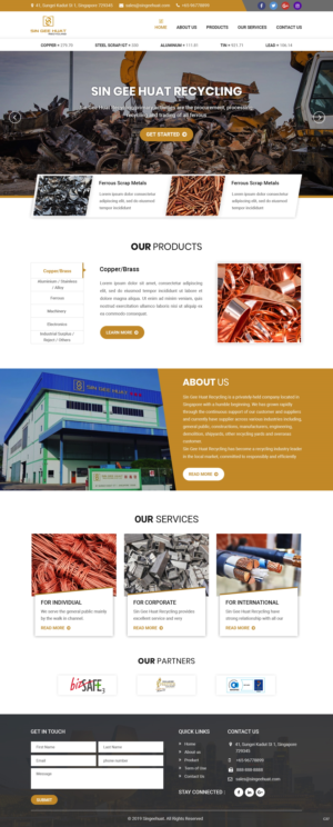 Web Design by pb for Sin Gee Huat Recycling | Design: #23227414