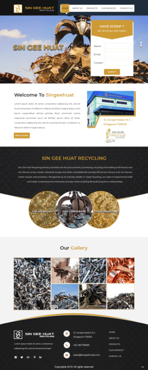 Web Design by pb for Sin Gee Huat Recycling | Design: #23227416