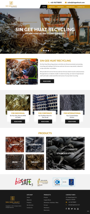Web Design by pb for Sin Gee Huat Recycling | Design: #23227419