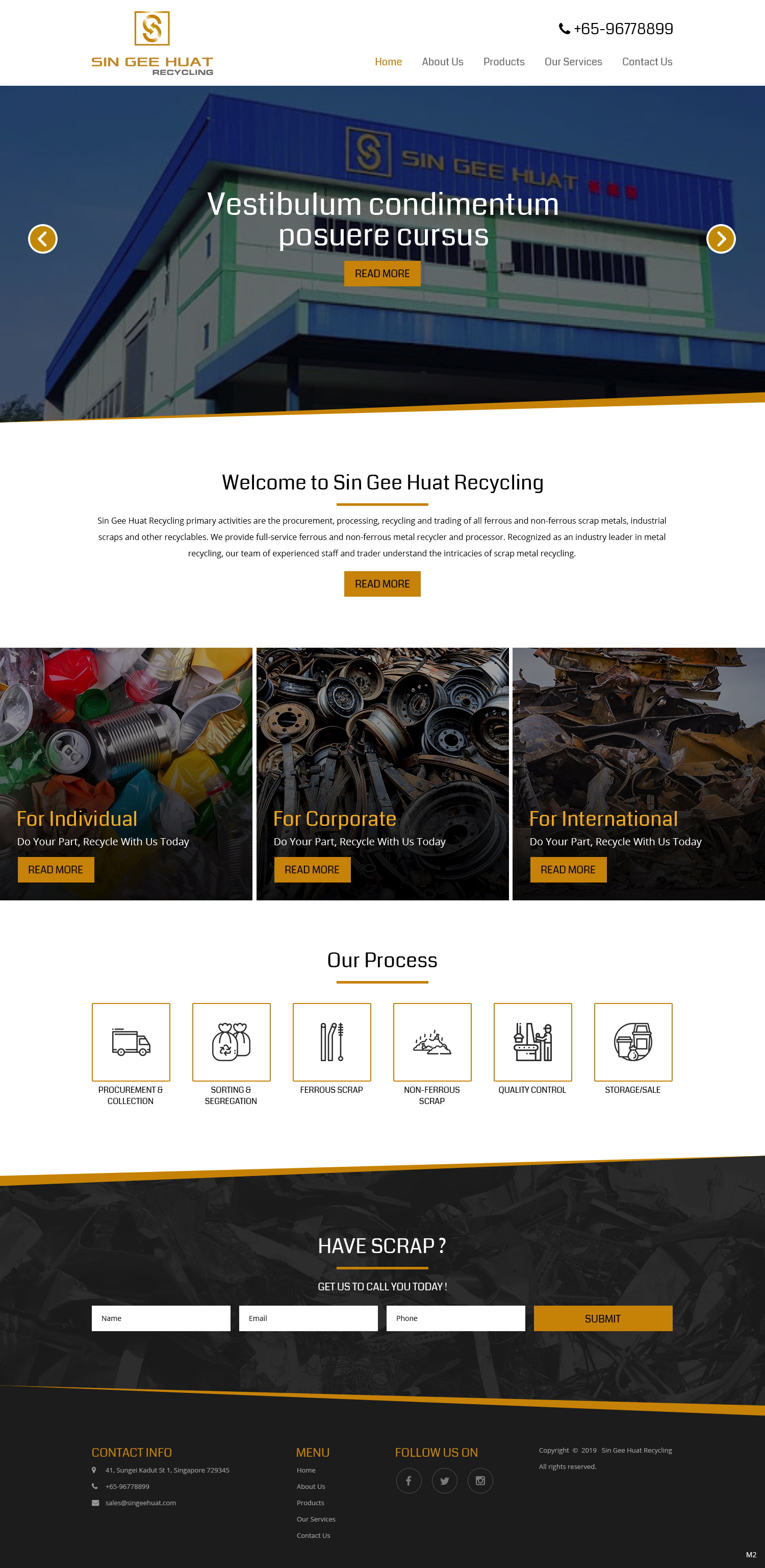 Web Design by pb for Sin Gee Huat Recycling | Design #23227421