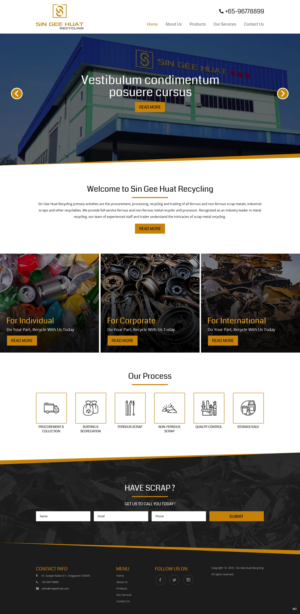 Web Design by pb for Sin Gee Huat Recycling | Design: #23227421