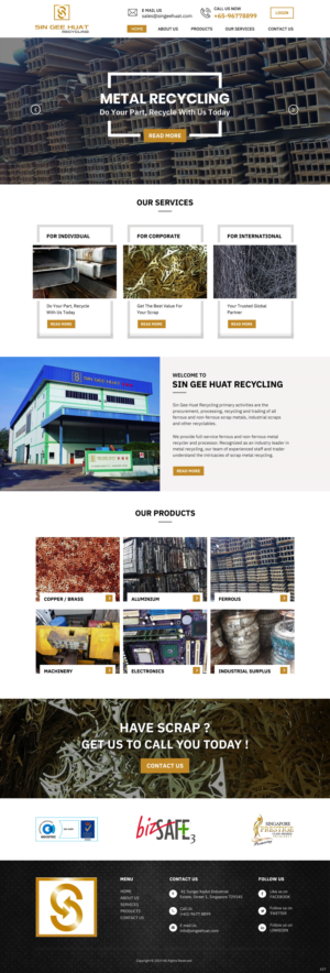 Web Design by pb for Sin Gee Huat Recycling | Design: #23227422