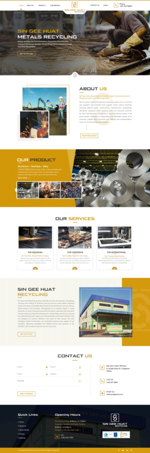 Web Design by Sbss for Sin Gee Huat Recycling | Design: #23225084