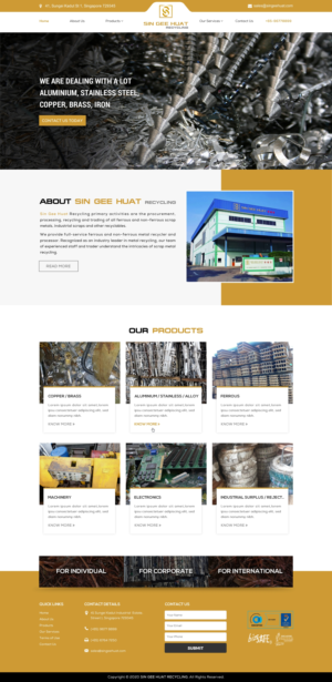 Web Design by Sbss for Sin Gee Huat Recycling | Design: #23225519
