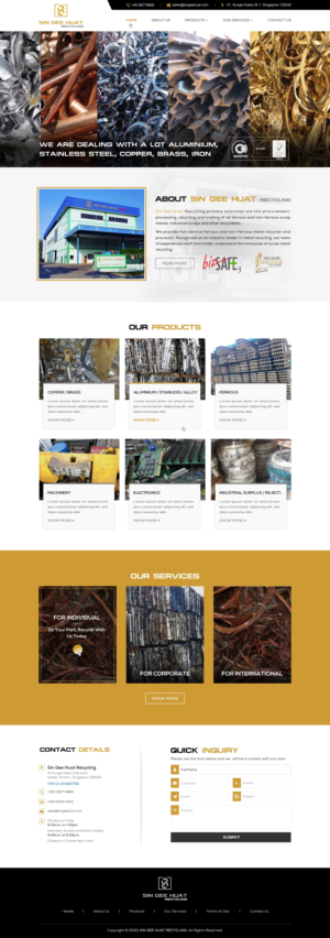 Web Design by Sbss for Sin Gee Huat Recycling | Design: #23225521