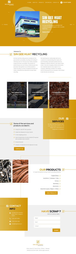 Web Design by rightway for Sin Gee Huat Recycling | Design: #23224708