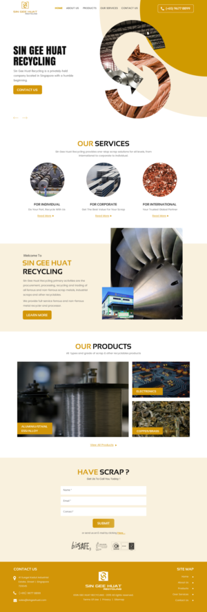 Web Design by rightway for Sin Gee Huat Recycling | Design: #23224709