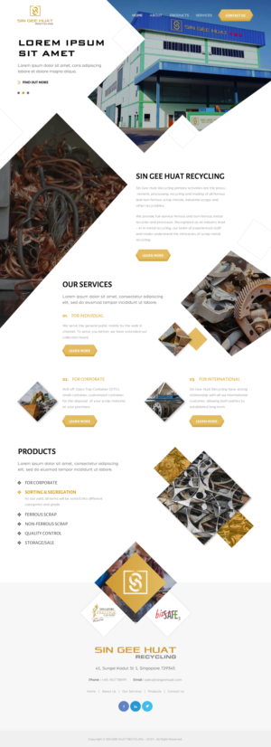 Web Design by rightway for Sin Gee Huat Recycling | Design: #23224759