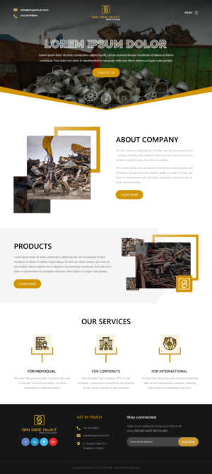 Web Design by rightway for Sin Gee Huat Recycling | Design: #23224761