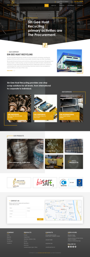 Web Design by sai.designer87 for Sin Gee Huat Recycling | Design: #23238039
