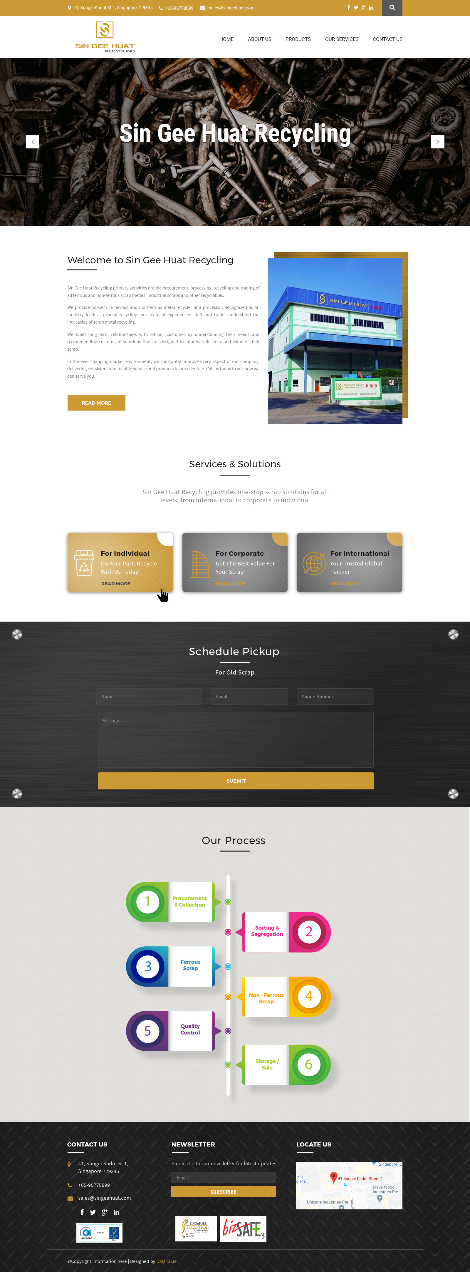 Web Design by Da Miracle for Sin Gee Huat Recycling | Design #23238455