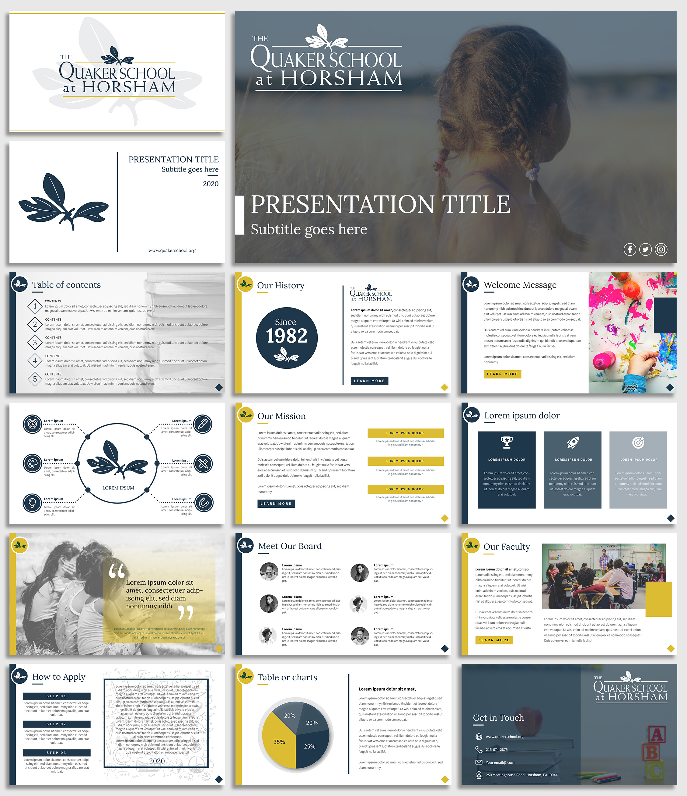 Design de PowerPoint par Luvinda pour The Quaker School | Design #23227985