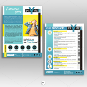 PrYme Cannabis Extracrs Flyer for Cannabis stores and distributors | Flyer Design by DA.