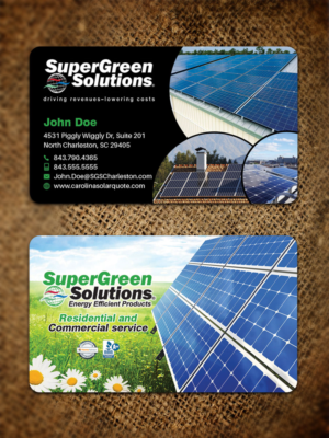 Solar and Energy Efficiency Business Card | Business Card Design by Sandaruwan