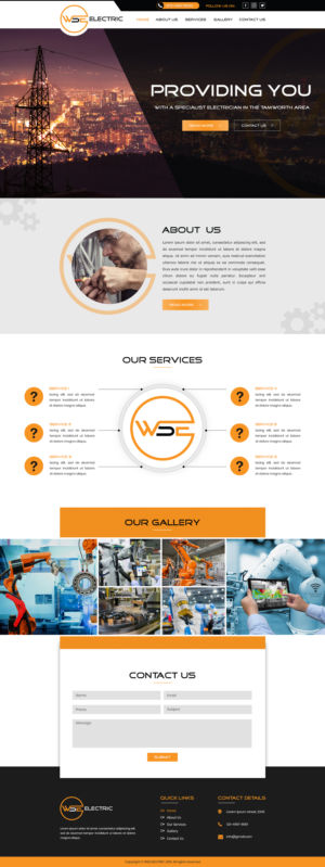 Electrical contracting business webpage specialises in industrial and automation works | Diseño Web por SAI DESIGNS