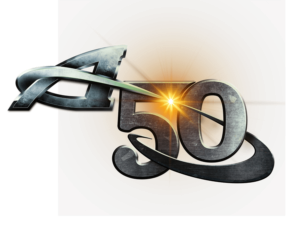 50 or 50th Anniversary combined with our current logo | Logo Design by Creative Shots Studio
