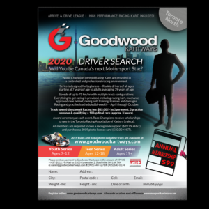 Goodwood Kartways - 2020 Arrive and Drive Driver Search. Needs a new look for flyer. | Flyer Design by see why