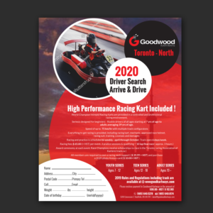Goodwood Kartways - 2020 Arrive and Drive Driver Search. Needs a new look for flyer. | Flyer Design by Schöpfer