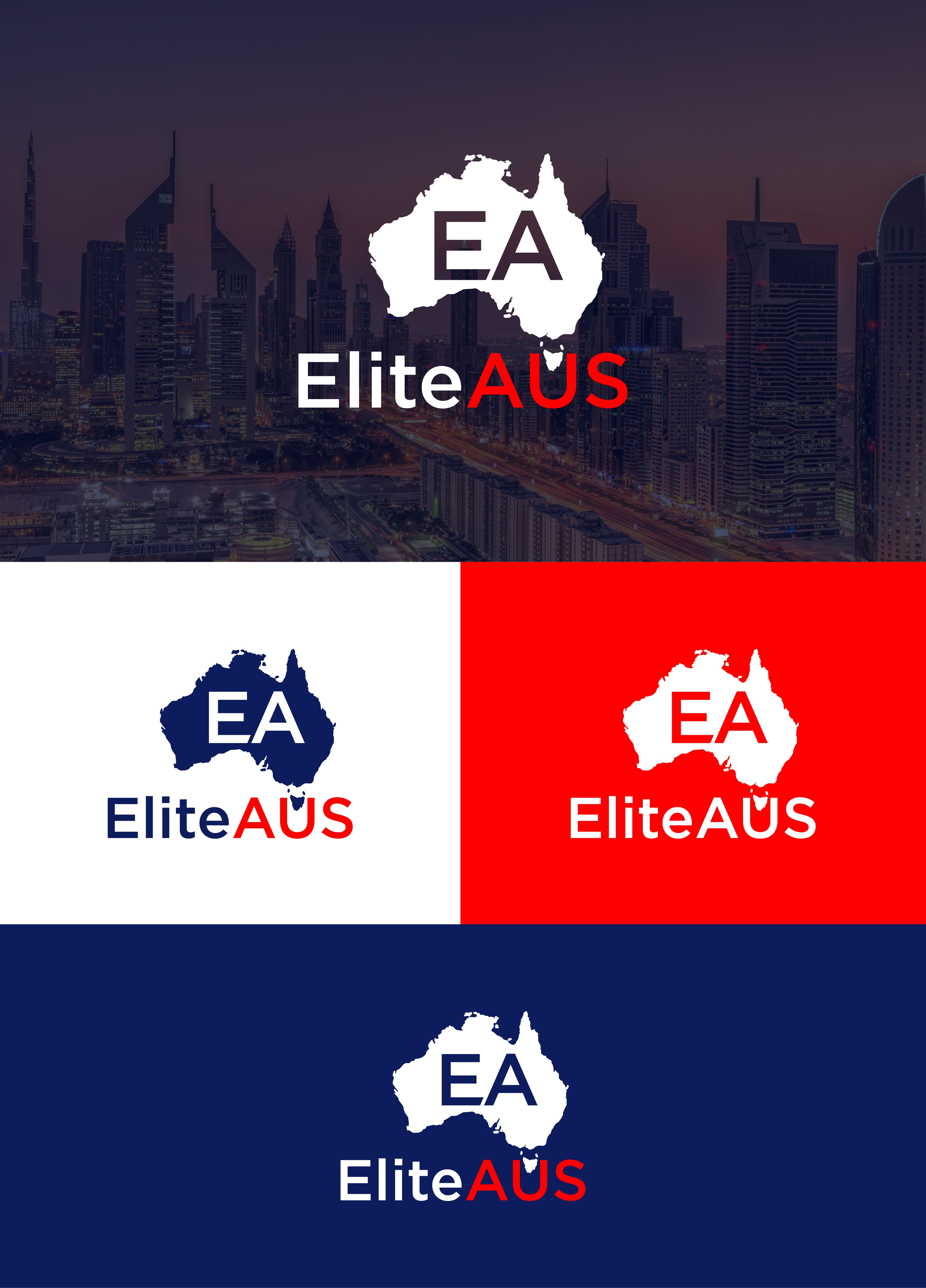 Logo Design by Sarah Graphic for Elite AUS Migration & Education Consultancy | Design #23259956