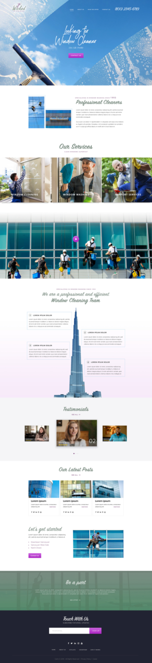 Wicked "clean" window company needs outstanding web page. | Web Design by designgreen