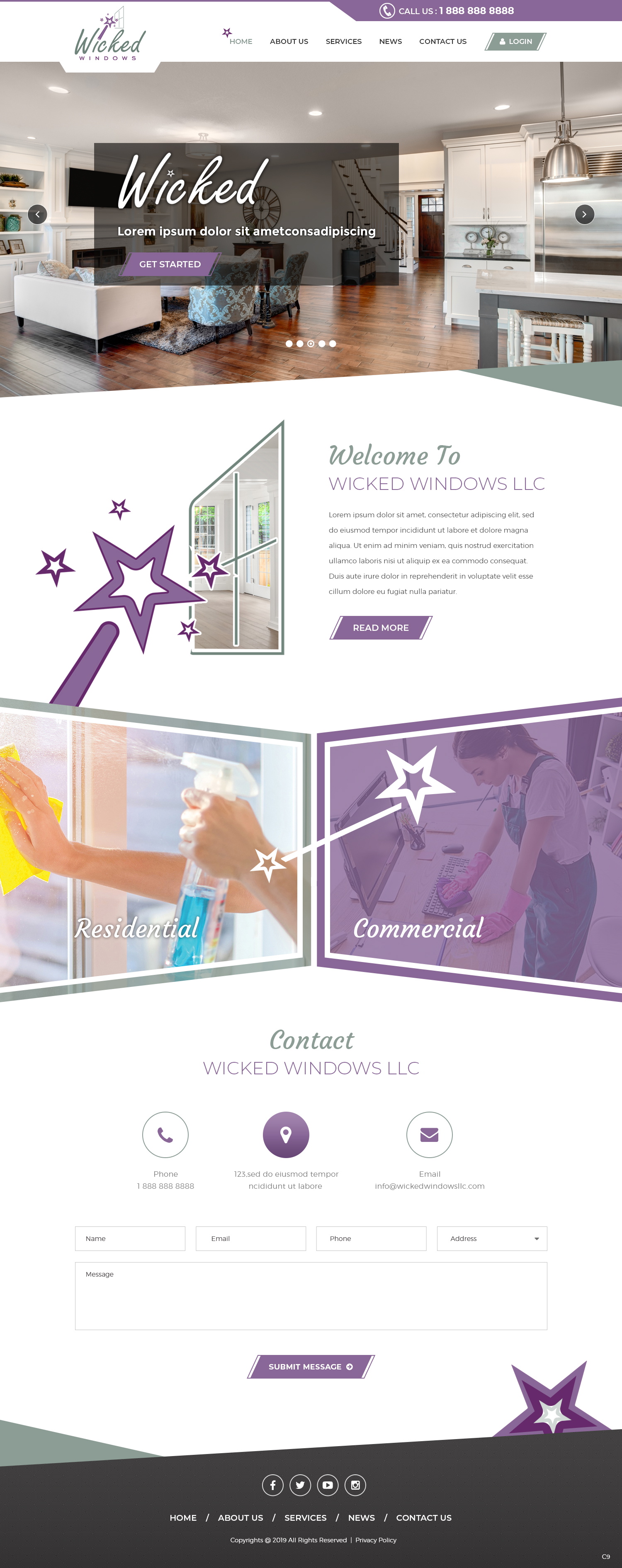 Web Design by pb for Wicked Windows, LLC | Design #23255320