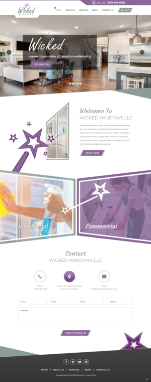 Web Design par pb pour Wicked Windows, LLC | Design : #23255320