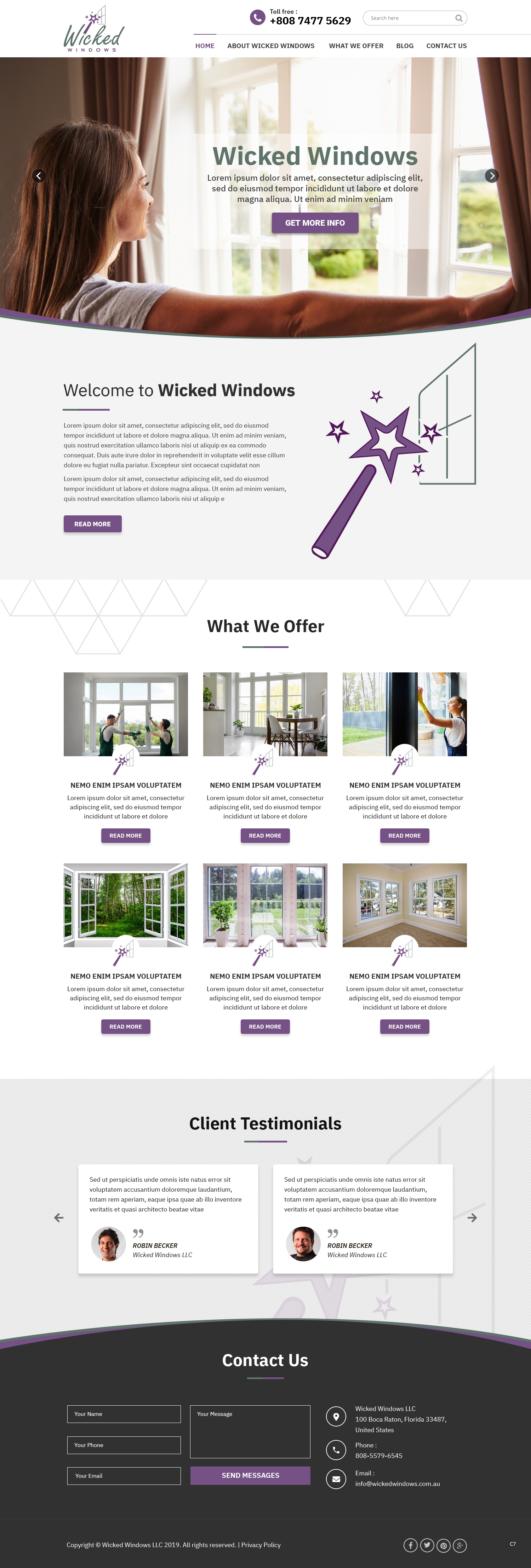 Diseño Web por pb para Wicked Windows, LLC | Diseño #23255324
