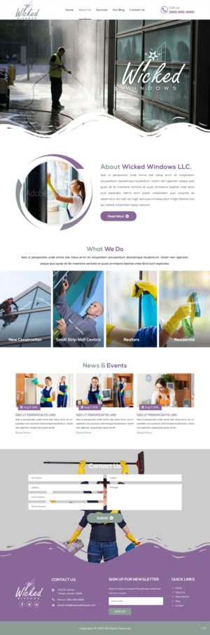 Web Design par pb pour Wicked Windows, LLC | Design #23255325