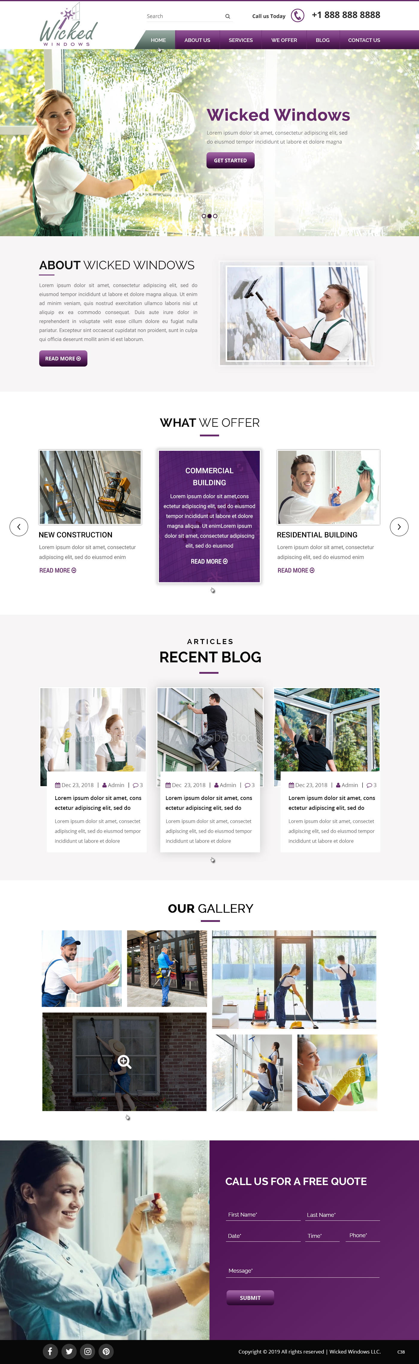 Web Design par pb pour Wicked Windows, LLC | Design #23255326