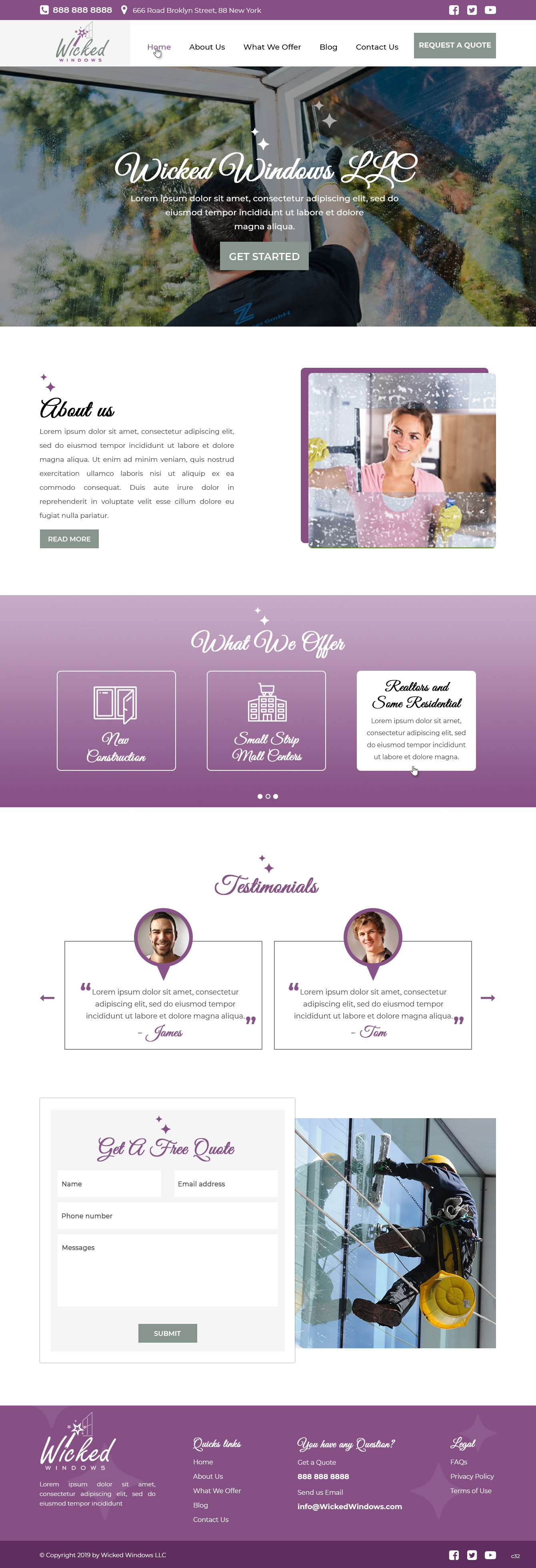 Diseño Web por pb para Wicked Windows, LLC | Diseño #23255329