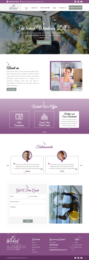 Diseño Web por pb para Wicked Windows, LLC | Diseño: #23255329