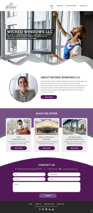 Diseño Web por pb para Wicked Windows, LLC | Diseño: #23255330