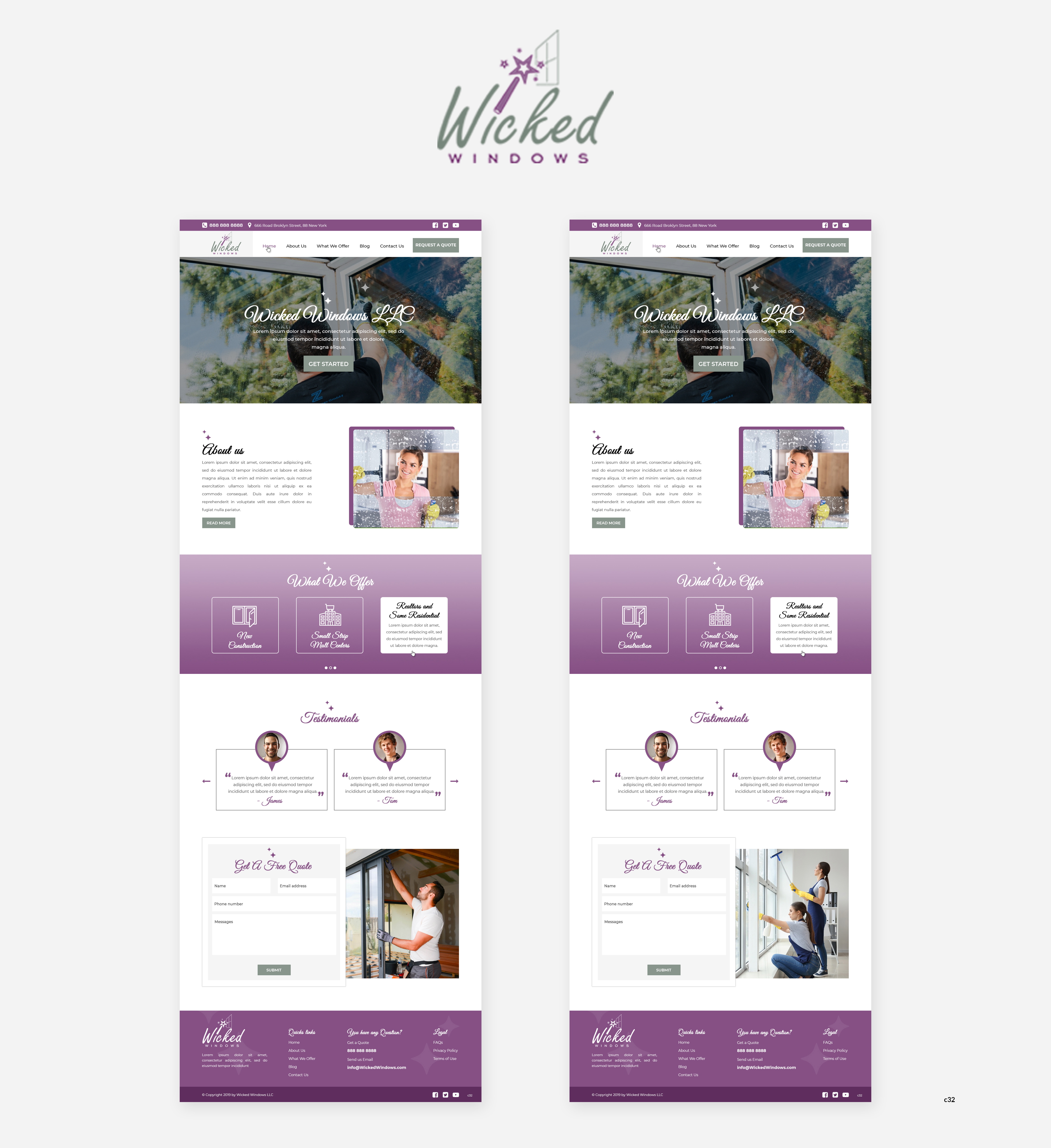 Web Design par pb pour Wicked Windows, LLC | Design #23551719