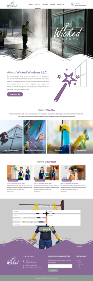Diseño Web por pb para Wicked Windows, LLC | Diseño: #24108269