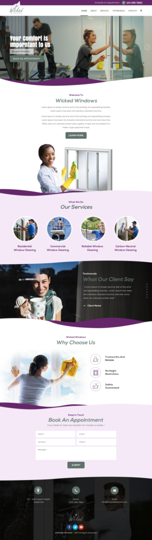 Web Design par rightway pour Wicked Windows, LLC | Design : #23253892