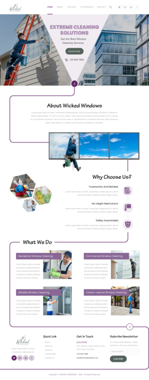 Web Design par rightway pour Wicked Windows, LLC | Design : #23253893