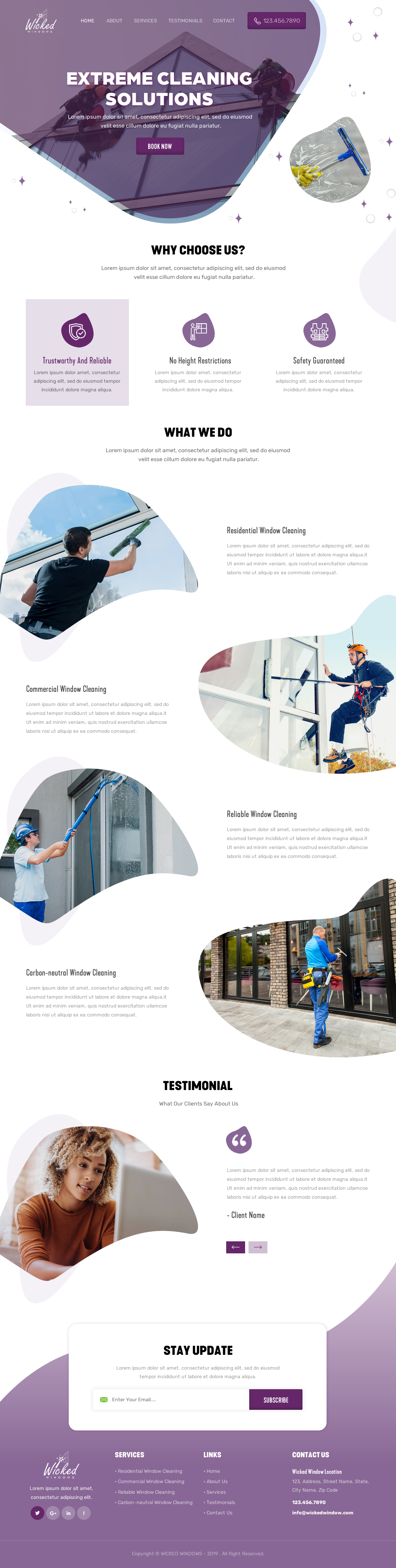 Web Design by rightway for Wicked Windows, LLC | Design #23253894