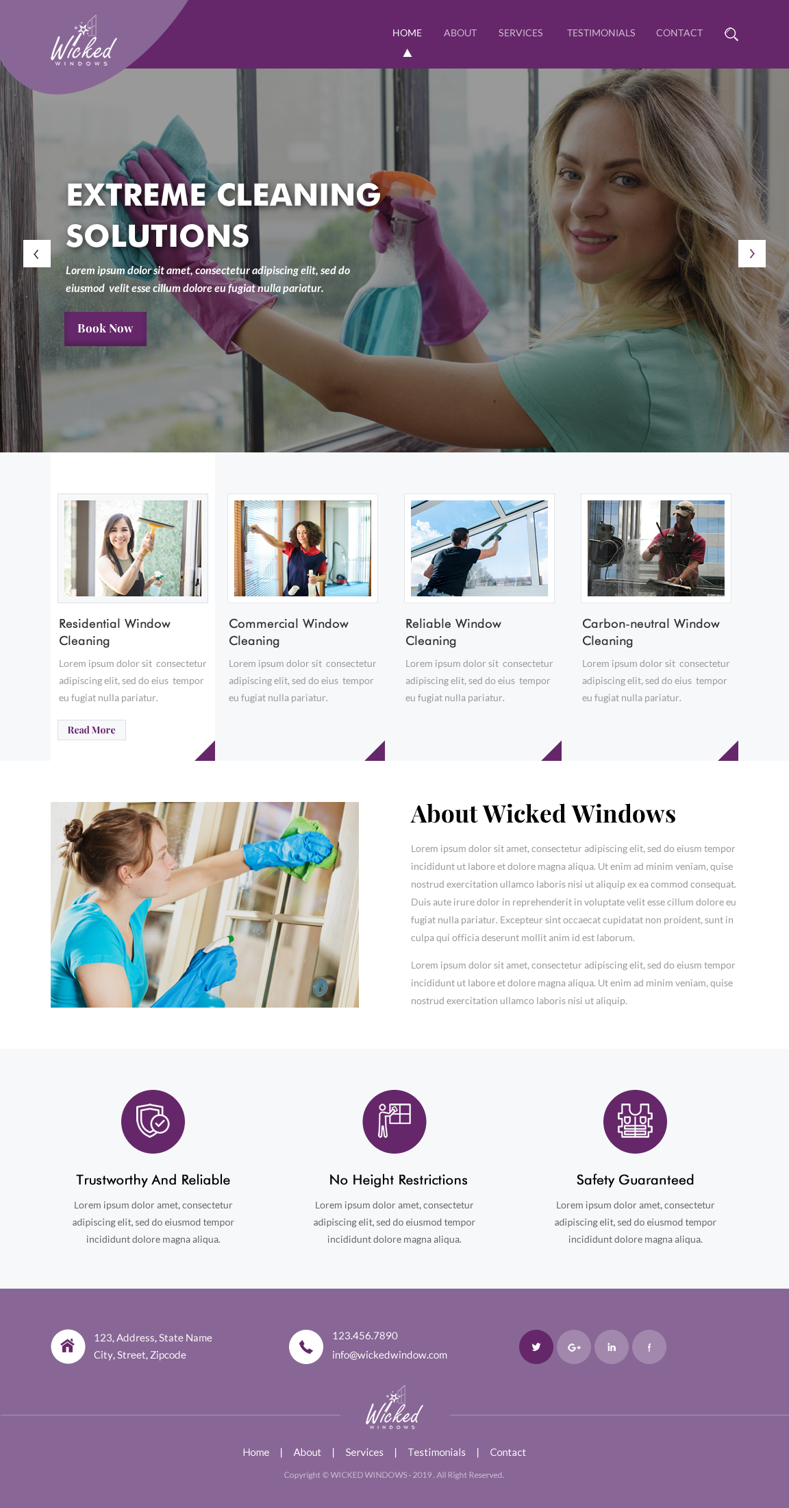 Web Design by rightway for Wicked Windows, LLC | Design #23351190