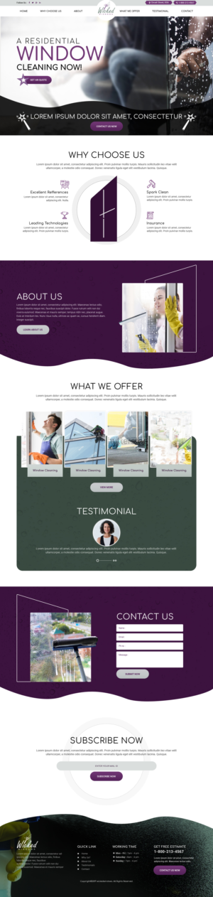 Wicked "clean" window company needs outstanding web page. | Web Design par sai.designer87