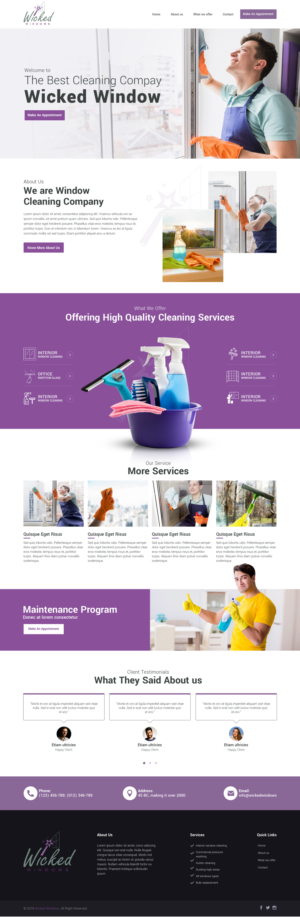 Web Design par sai.designer87 pour Wicked Windows, LLC | Design : #23246942