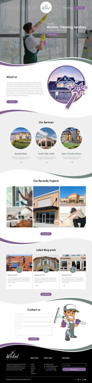 Wicked "clean" window company needs outstanding web page. | Web Design par bdesigner9