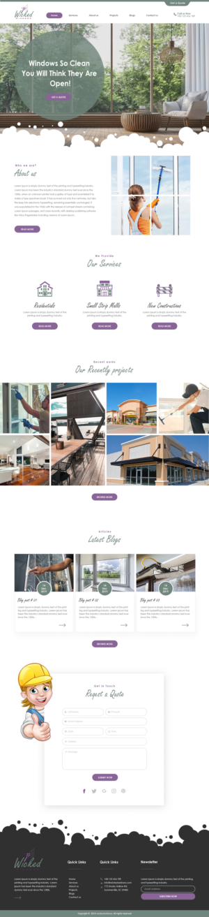 Web Design par bdesigner9 pour Wicked Windows, LLC | Design : #23254920