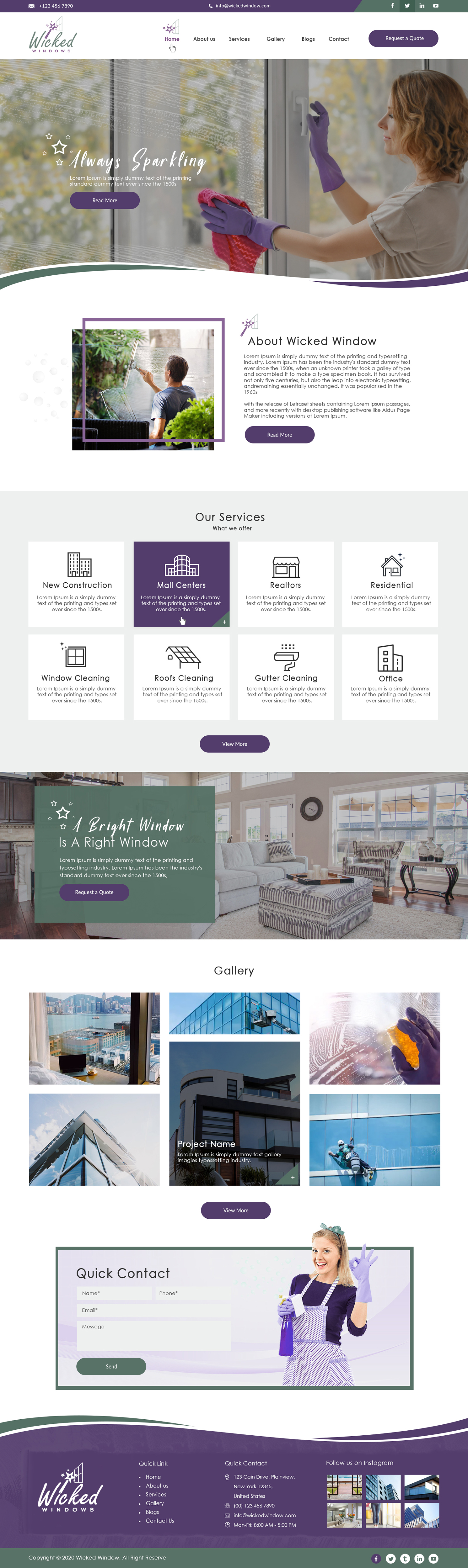 Web Design by bdesigner9 for Wicked Windows, LLC | Design #23266002
