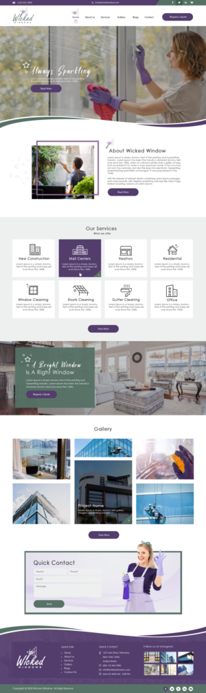 Diseño Web por bdesigner9 para Wicked Windows, LLC | Diseño: #23266002