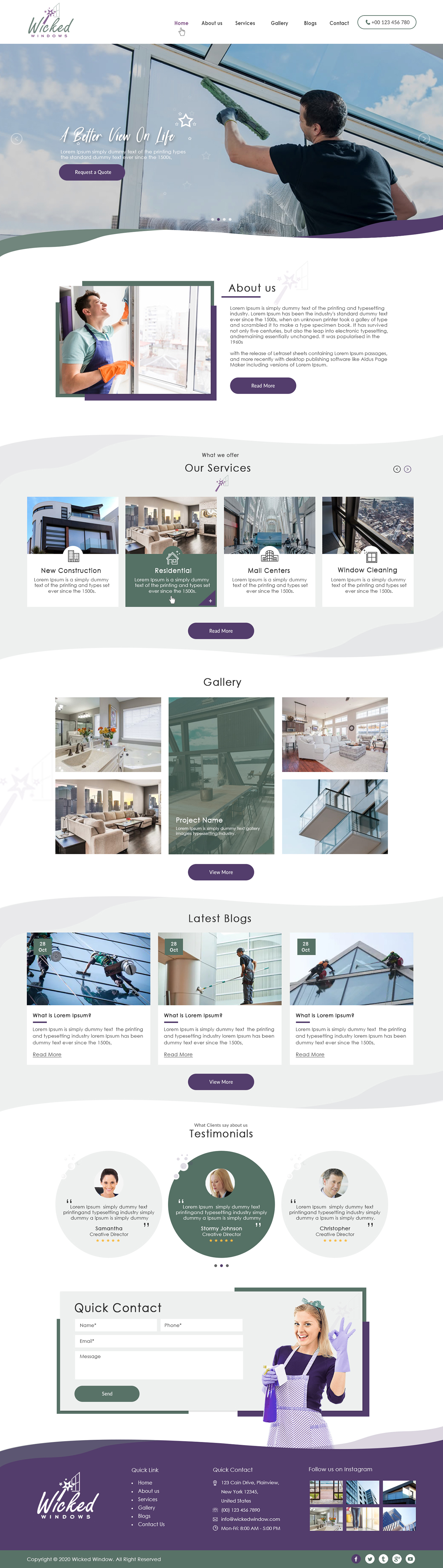 Web Design by bdesigner9 for Wicked Windows, LLC | Design #23273045
