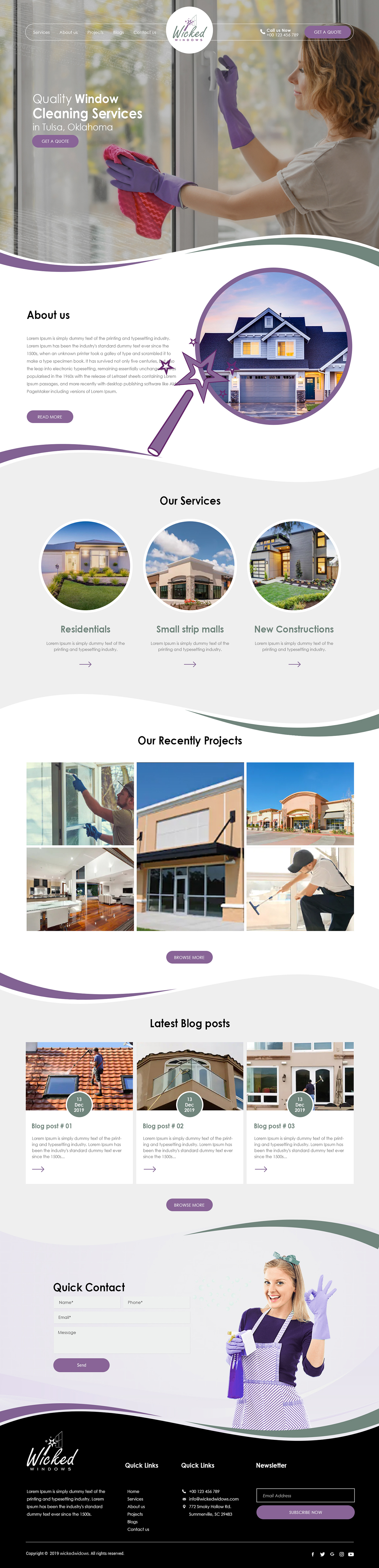 Web Design by bdesigner9 for Wicked Windows, LLC | Design #23353810