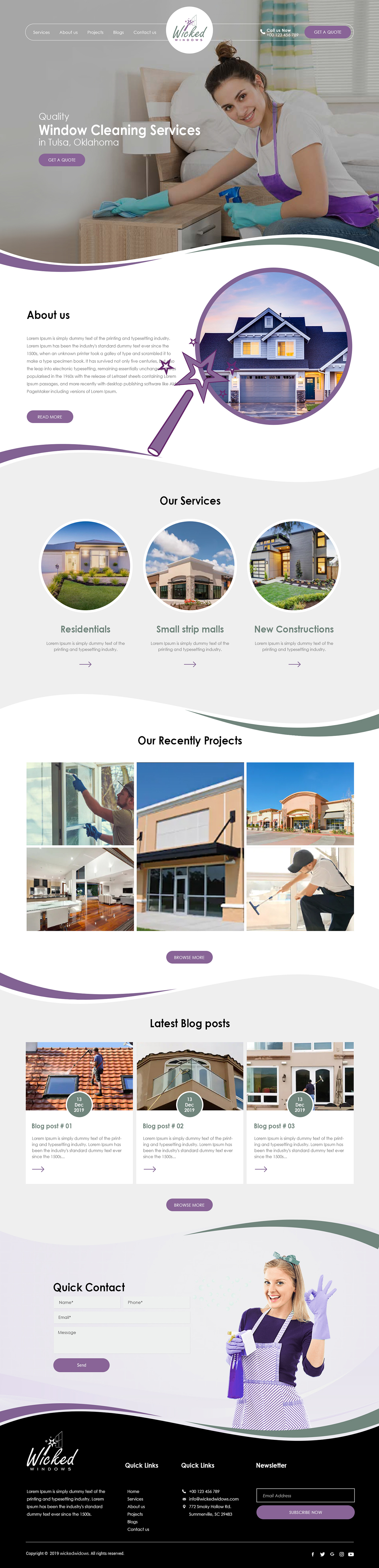 Web Design by bdesigner9 for Wicked Windows, LLC | Design #23353812