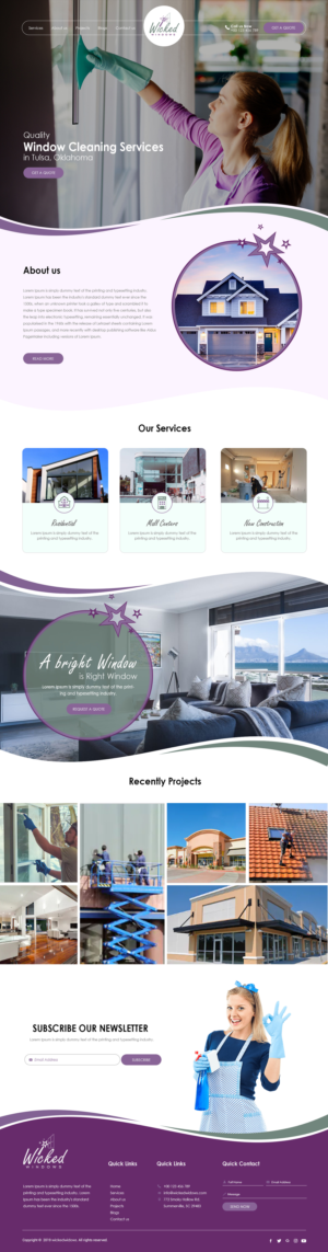 Web Design par bdesigner9 pour Wicked Windows, LLC | Design : #23364710