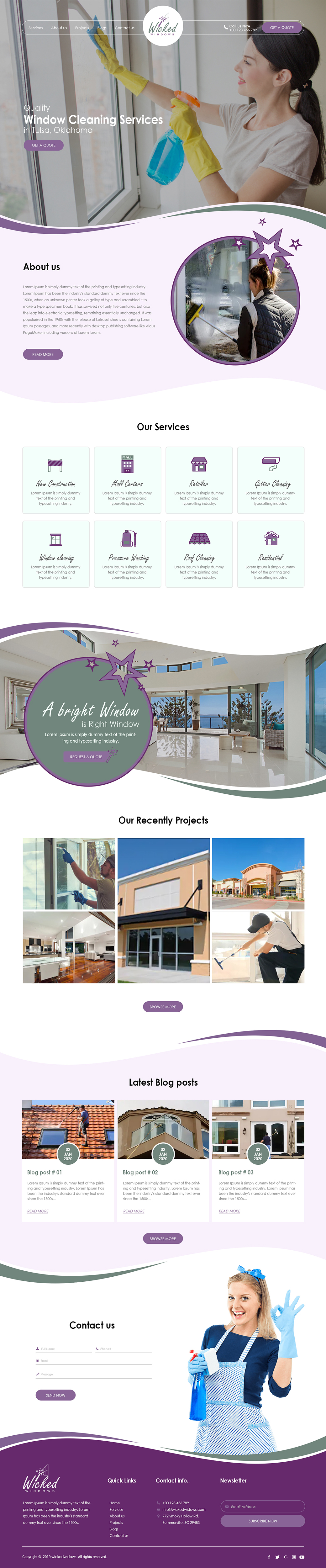 Web Design by bdesigner9 for Wicked Windows, LLC | Design #23365286